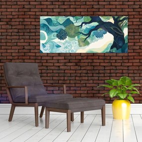 Obraz – Zelená koruna stromu života (120x50 cm)