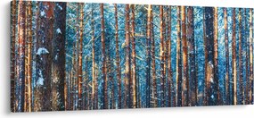 Obraz - Zimný les (120x50 cm)