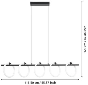 Eglo 900563 - LED Luster na lanku CARANACOA 5xLED/7W/230V