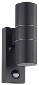 Eglo 32899-LED Vonkajšie nástenné svietidlo so senzorom RIGA 5 2xGU10/3W/230V IP44