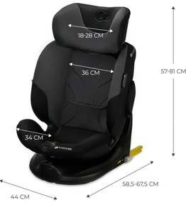 KINDERKRAFT SELECT - Autosedačka I-FIX (40-150 cm) Grafitová čierna
