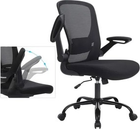 SONGMICS kancelárska stolička, ergonomická počítačová stolička, čierna