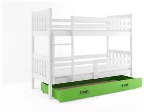 Detská poschodová posteľ CARINO WHITE 80x160 cm so zásuvkou