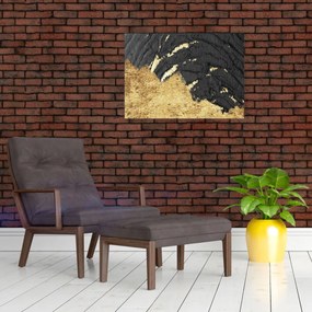 Sklenený obraz - Zlatá štruktúra N⁰1 (70x50 cm)