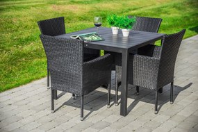 Noela Záhradný jedálenský set Viking M + 4x ratanové kreslo Bali