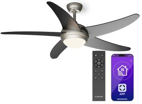 Bolero 2 v 1 Smart, stropný ventilátor, Ø 132 cm, svetlo 55 W, diaľkové ovládanie, ovládanie cez aplikáciu, 2 smery chodu