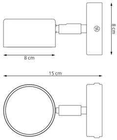 Nástenné svietidlo SORA 1xGX53/12W/230V čierna