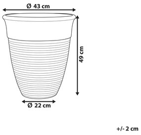 Sivý kvetináč ⌀43 cm KATALIMA Beliani