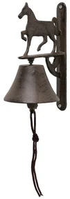 BOLTZE Záhradný zvonček Cabalo, 22x16 cm, liatina, hnedá