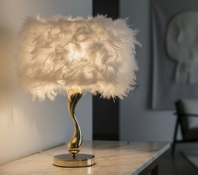 Stolná lampa Cart 47 cm bielo-zlatá
