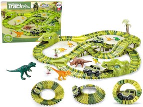 LEAN TOYS Obrovská autodráha + figúrky dinosaurov