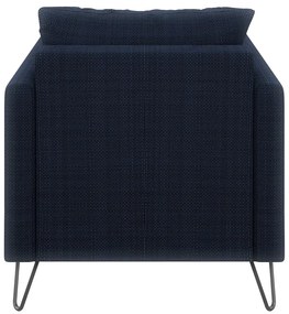 Tmavomodré ženilkové kreslo Freya – Ropez