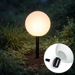 Vonkajšia lampa biela 25 cm vrátane LED IP44 slnečná RGBW - Ludger