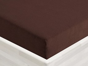 Froté napínacie prestieradlo FR-026 Čokoládovo hnedé 180 x 200 - výška 20 cm