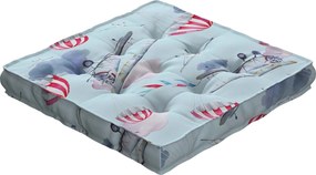 Sedák Kamil s úchytom farba produktu modrá látka vzorované