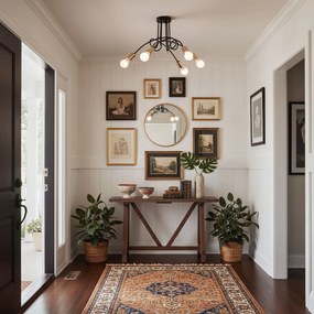 Toolight - Závesné svietidlo Paradise 5xE27 60W APP518-5C, čierna-zlatá, OSW-01102