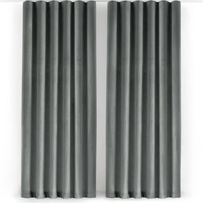 Sivý zamatový dimout záves 200x250 cm Velto – Filumi
