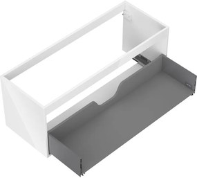 Mexen Box-A, závesná skrinka 120 cm, 1 zásuvka, biela lesklá, 91AX0-1200-470-1-00