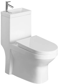 Aqualine Aqualine, HYGIE WC kombi s umývadielkom, zadný/spodný odpad, biela, PB104W