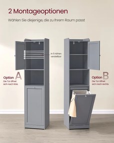 Kúpeľňová skrinka s košom na bielizeň BBC761G02