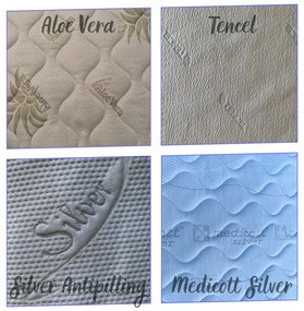 Pexpur Latexovo-taštičkový matrac RHODOS Rozmer: 200x140, Typ matraca: taštičkový 7-zónový, Poťahová látka: Medicott Silver (prémiový poťah)