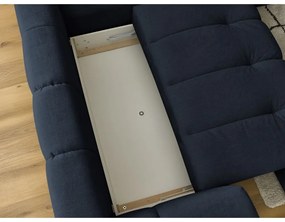 Tmavomodrá rozkladacia/s úložným priestorom rohová pohovka (pravý roh/do L) Fuji – Bobochic Paris