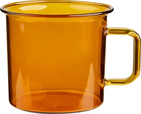 Hrnček Muurla sklenený 350 ml jantárový