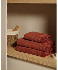 Bavlnený uterák v tehlovej farbe 50x90 cm Veta - Kave Home