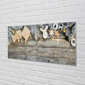 Nástenný panel  Vetvičky darčeky kužele 140x70 cm