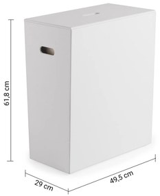 Gedy Gedy, LUXURY kôš na bielizeň 49,5x61,8x29cm, biela, 103702