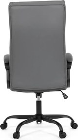 Kancelárske kreslo PEDRO — ekokoža, sivá
