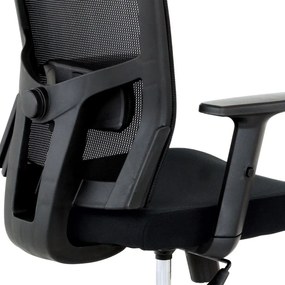 Kancelárska otočná stolička PELTA — sieť / látka, čierna