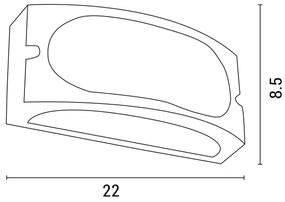 Vonkajšie nástenné svietidlo 1xE27/10W/230V IP54 šedá