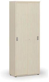 Kancelárska skriňa so zasúvacími dverami PRIMO WOOD, 2128 x 800 x 420 mm, breza