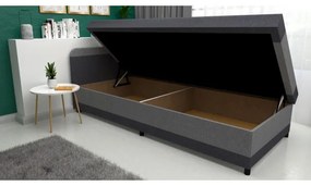 Čalúnená válenda s úložným priestorom TALI 80x202 sivá/antracit