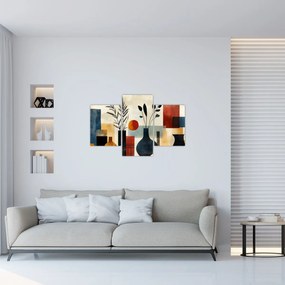 Obraz - Kubistické vázy (90x60 cm)