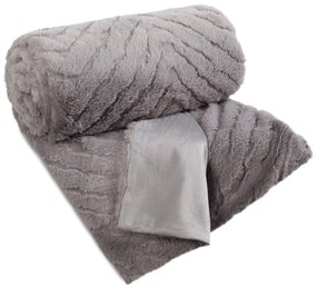 CHLPATÁ DEKA KATE 150X200 CM STRIEBORNÁ