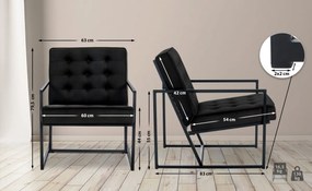 Design-Shop Kreslo Avon lounger - zamat - Čierna