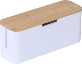Bambusová káblová krabica RD52398, biela