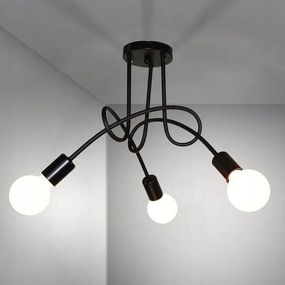 Toolight Paradise, stropné svietidlo 3xE27 392227, čierna, OSW-04009