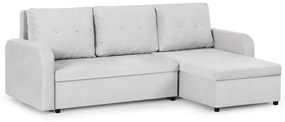 Rozkládací rohová sedací souprava TOKYO Stříbrná