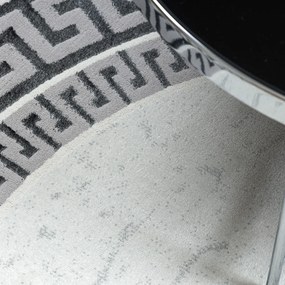 Dywany Łuszczów, Kusový koberec Allure 1960 white/grey kruh, 200x200 (priemer) kruh, šedá, kancelária