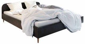 Manželská posteľ 120 cm Lon (čierna) (bez roštu a úložného priestoru). Vlastná spoľahlivá doprava až k Vám domov. 1047065