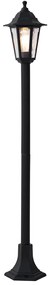 Klasické vonkajšie stĺpikové svietidlo čierne 122 cm IP44 - New Haven Hammered