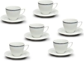 Thun kávová súprava Lea modré kamienky 12-dielná