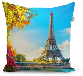 Sablio Vankúš Paríž Eiffelova veža Flowers - 50x50 cm