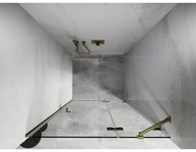 Mexen, Mexen Lunar pravé otočné sprchové dvere 100 cm, transparentné, brúsené zlato - 834-100-000-55-00-P
