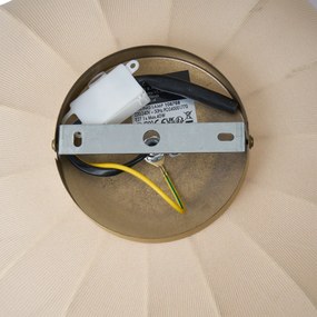 Japandi stropné svietidlo zlaté s béžovým tienidlom - Pluni