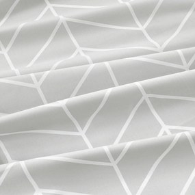 Goldea bavlnené posteľné obliečky - biely cikcak na sivom 140 x 200 a 70 x 90 cm