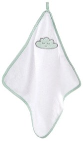 Biela bavlnená detská osuška s kapucňou 80x80 cm Happy Cloud – Roba